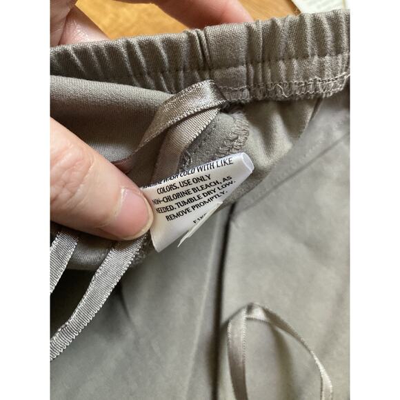 Eileen Fisher Smoke Organic Cotton Stretch Twill Slim Ankle Pant Side Zip Medium - Picture 4 of 9